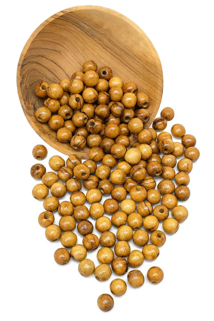 Handmade olive wood beads 10mm from bethlehem