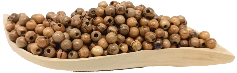 Handmade olive wood beads 10mm from bethlehem