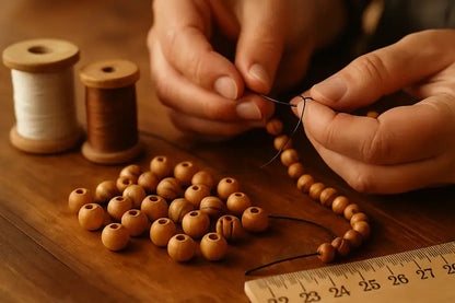 Handmade olive wood beads 10mm from bethlehem