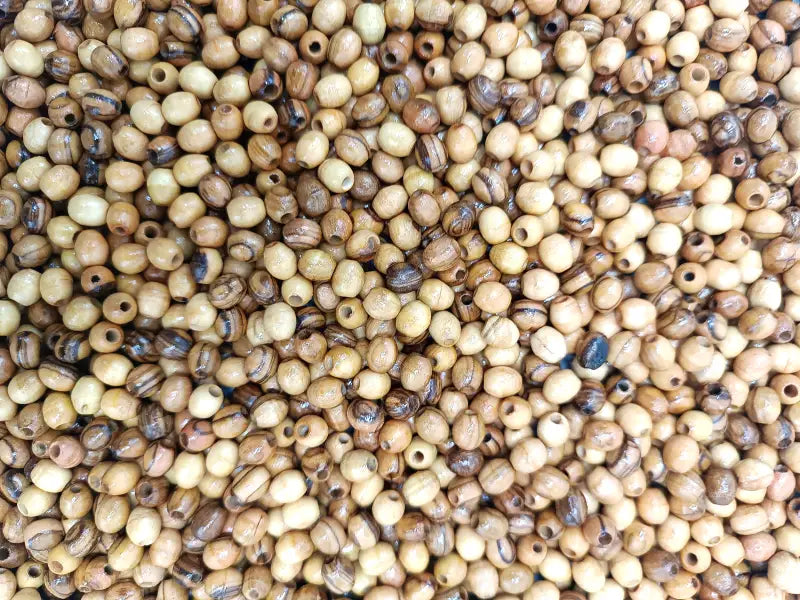 Handmade olive wood beads from bethlehem 8mm oval