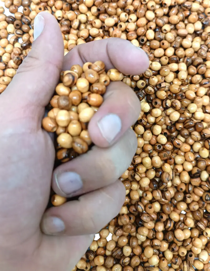 Handmade olive wood beads from bethlehem 8mm oval