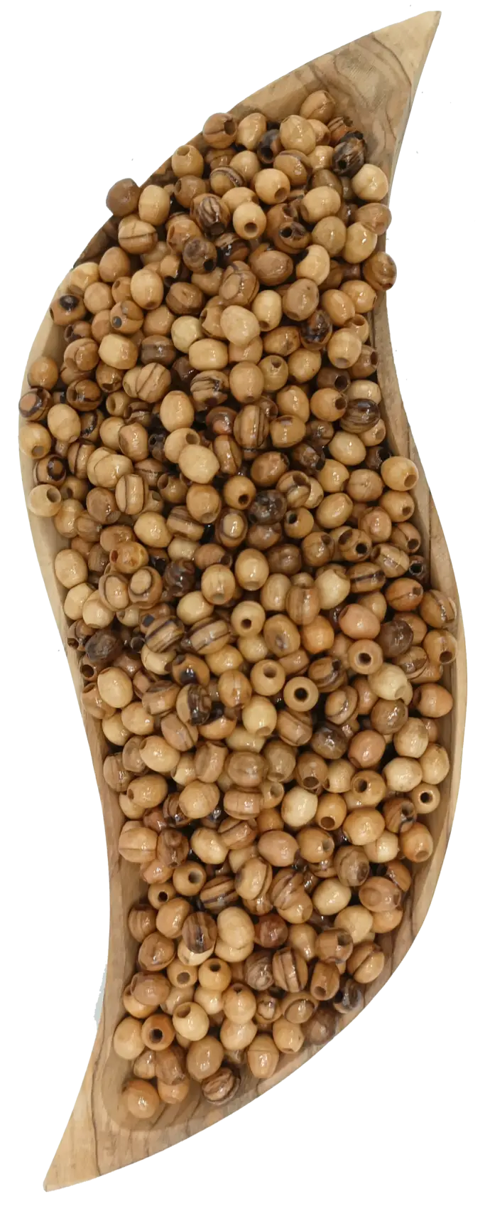 Handmade olive wood beads from bethlehem 8mm oval