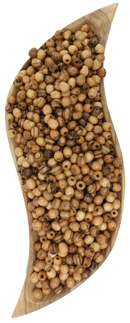 Handmade olive wood beads from bethlehem 8mm oval