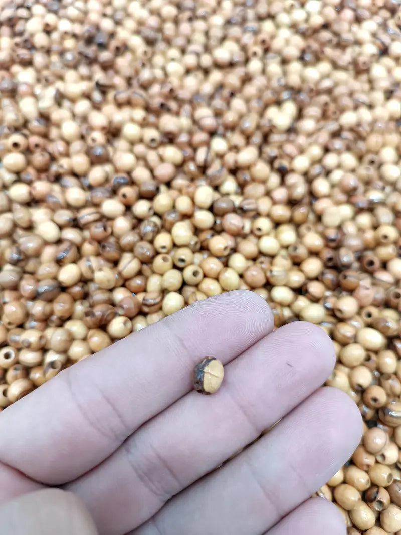 Handmade olive wood beads from bethlehem 8mm oval