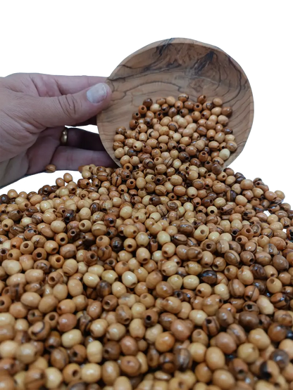 Handmade olive wood beads from bethlehem 8mm oval