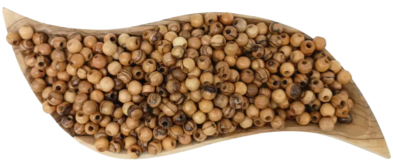 Handmade olive wood beads from bethlehem 9mm