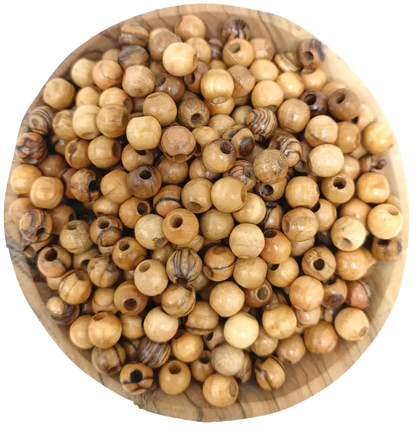Handmade olive wood beads from bethlehem 9mm