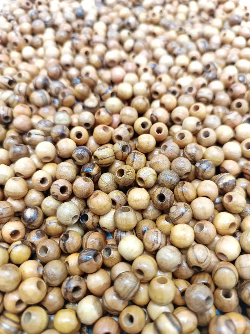 Handmade olive wood beads from bethlehem 9mm
