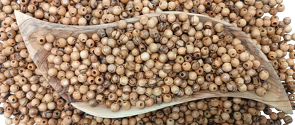 Handmade olive wood beads from bethlehem and nazareth 7mm round