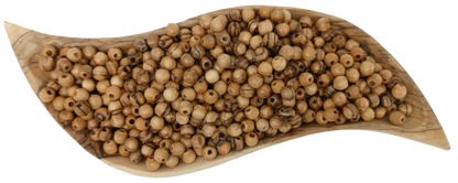 Handmade olive wood beads from bethlehem and nazareth 7mm round