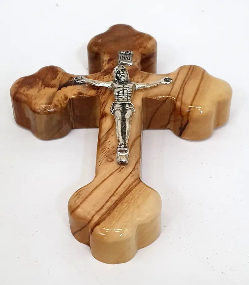 Handmade olive wood cross from jerusalem holy land christian crucifix wall cross, - crosses