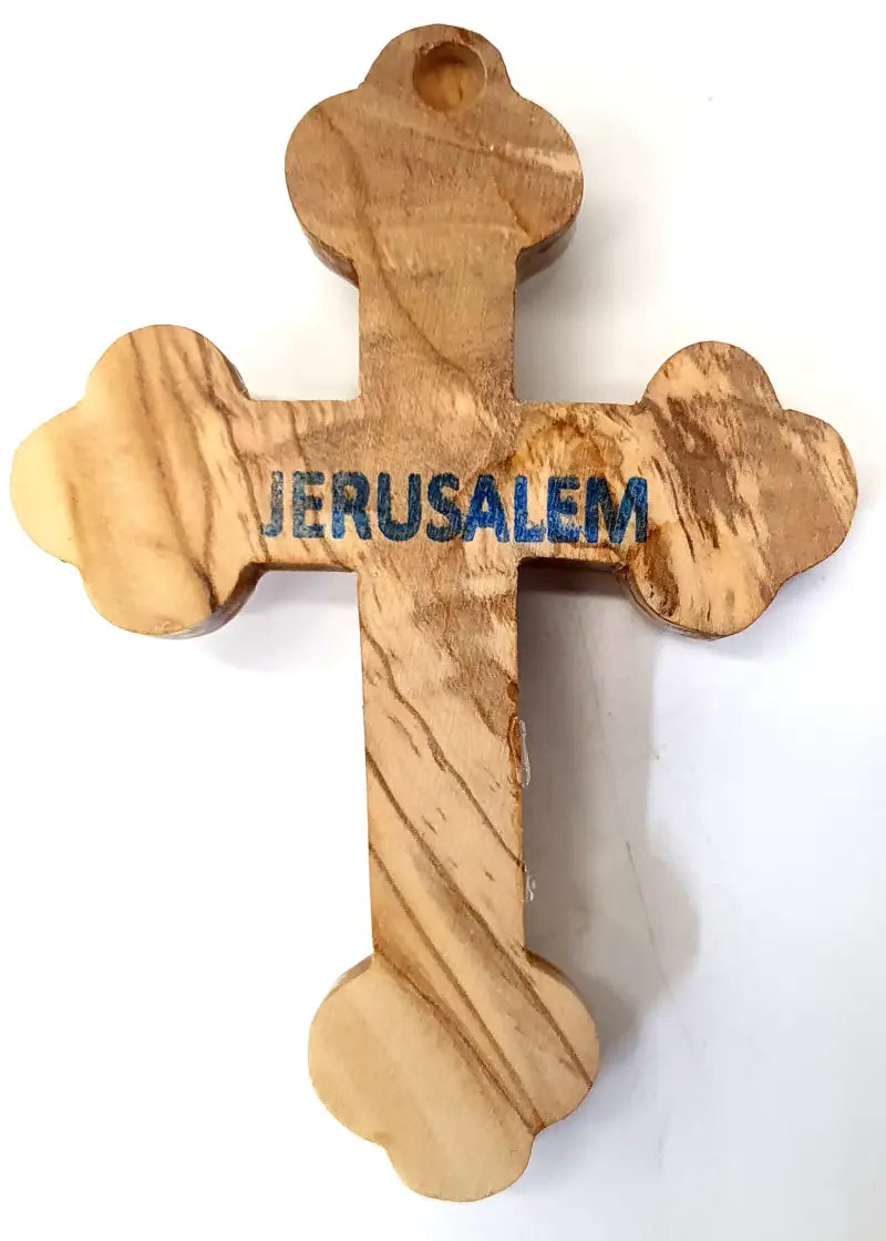 Handmade olive wood cross from jerusalem holy land christian crucifix wall cross, - crosses