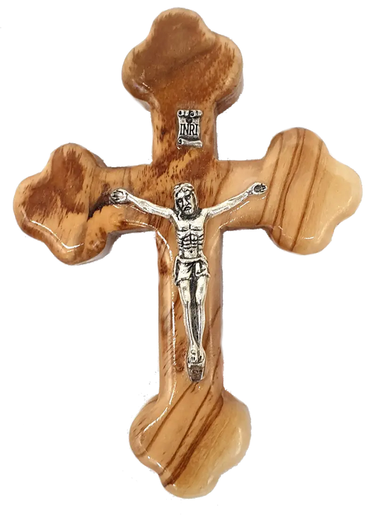 Handmade olive wood cross from jerusalem holy land christian crucifix wall cross, - crosses