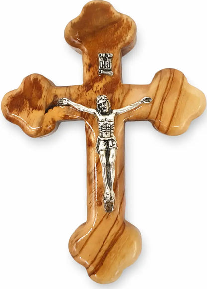 Handmade olive wood cross from jerusalem holy land christian crucifix wall cross, - crosses