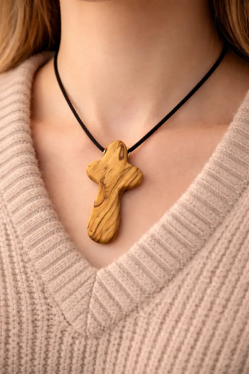 Orthodox Christian Cross - Handmade Olive Wood | Zuluf
