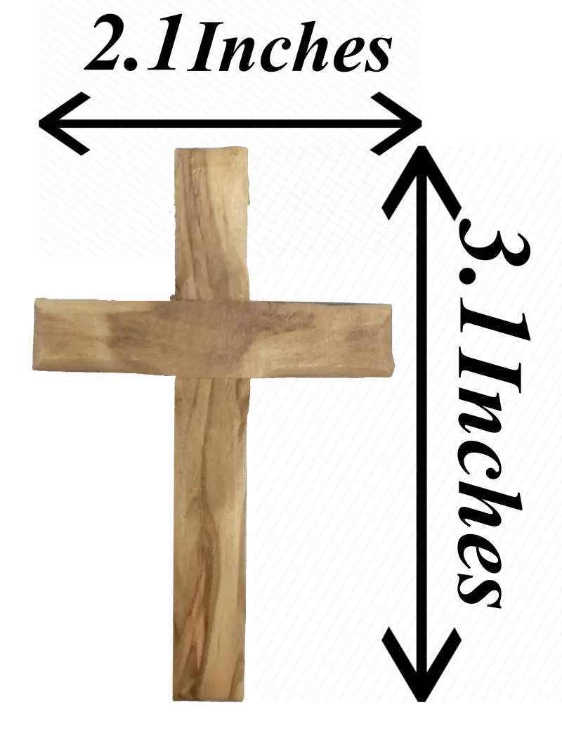 Handmade olive wood cross pendant necklace for all ages - charm