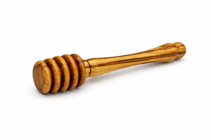 Handmade olive wood honey dipper | natural wooden spoon drizzler | server | 5.7 inch | handcrafted in bethlehem