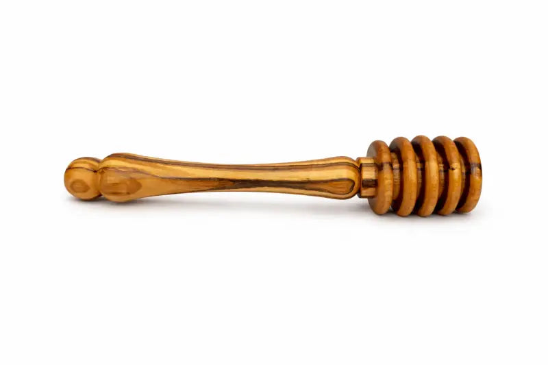 Handmade olive wood honey dipper | natural wooden spoon drizzler | server | 5.7 inch | handcrafted in bethlehem