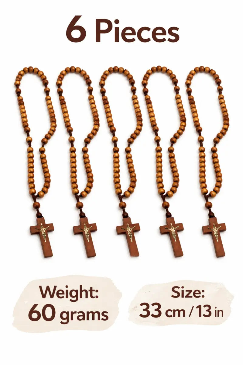 Handmade olive wood rosary with crucifix | single or set of 3 and 6 pieces available - rosaries