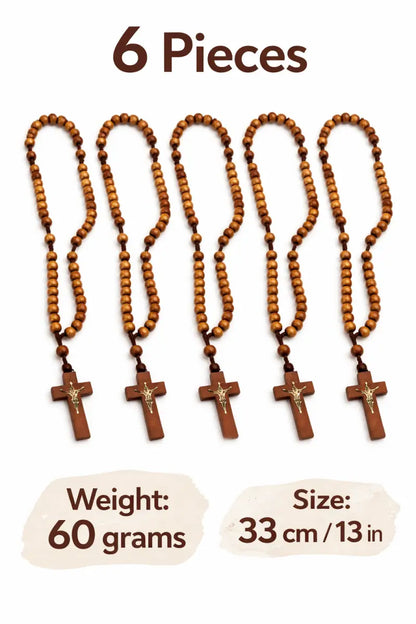 Handmade olive wood rosary with crucifix | single or set of 3 and 6 pieces available - rosaries