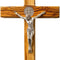 Handmade Olive Wood Saint Benedict Crucifix from Bethlehem – Catholic Wall Cross with Silver Corpus & Medal – Holy Land Christian Gift (Multiple Sizes)