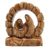 Holy Family Figurine - Olive Wood Nativity Statue from the Holy Land | Perfect Religious Home Decor & Holiday Gift | 3.9x3.6x1.5", 135g - Zuluf