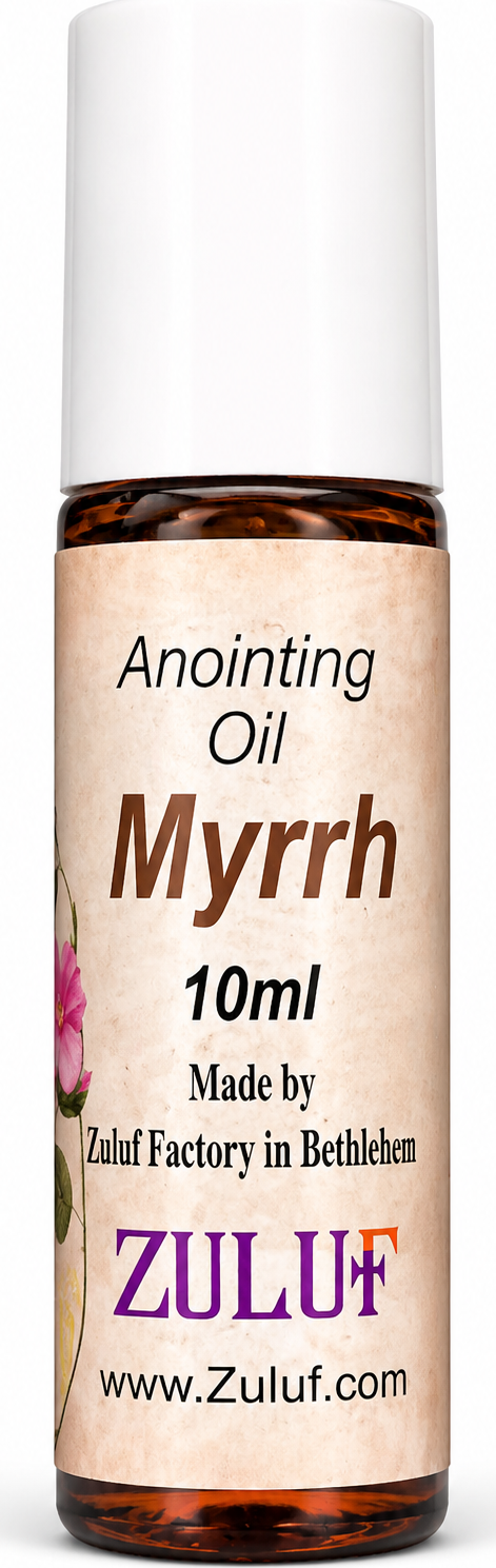 Holy Land anointing oil from Bethlehem, hand prepared by Christian artisans, variant PER005