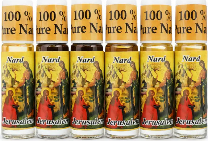 Holy Land anointing oil from Bethlehem, hand prepared by Christian artisans, variant PER024