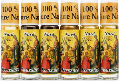 Holy Land anointing oil from Bethlehem, hand prepared by Christian artisans, variant PER024