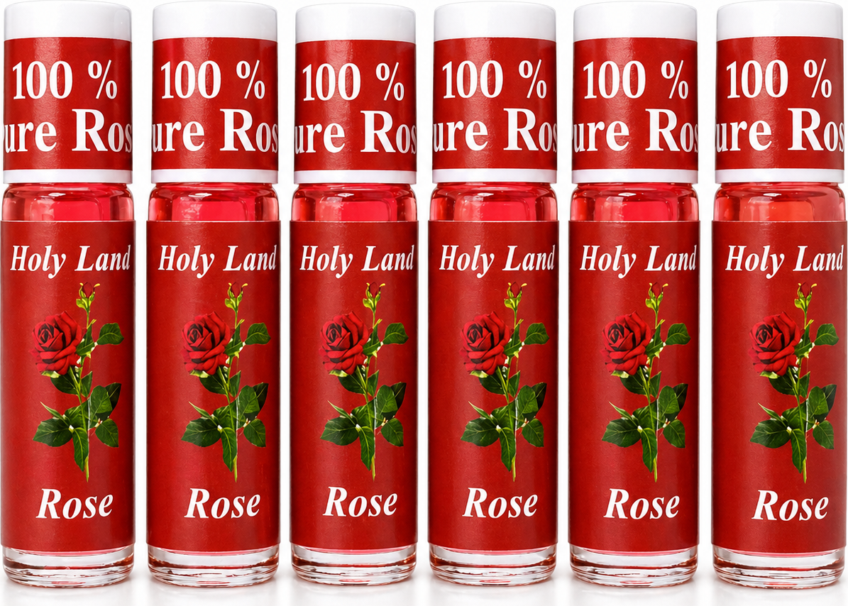 Holy Land anointing oil from Bethlehem, hand prepared by Christian artisans, variant PER024B