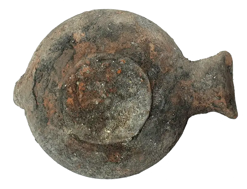 Holy land first century oil clay lamp replica authentic jerusalem pottery - ceramic