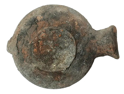 Holy land first century oil clay lamp replica authentic jerusalem pottery - ceramic