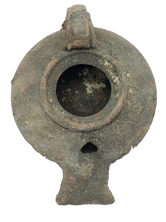 Holy land first century oil clay lamp replica authentic jerusalem pottery - cr060 - ceramic