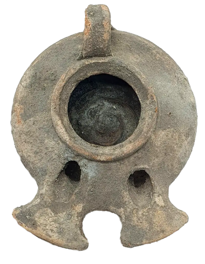 Holy land first century oil clay lamp replica authentic jerusalem pottery - cr061 - ceramic