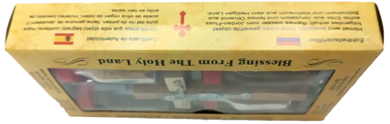 Holy land gift set – water anointing oil soil incense & olive wood crucifix | 5-piece blessing pack from jerusalem