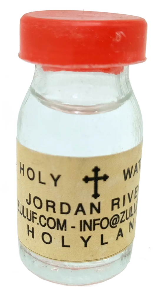 Holy water from the jordan river – 25g mini bottle | blessed in land | travel size christian souvenir - 1 - water