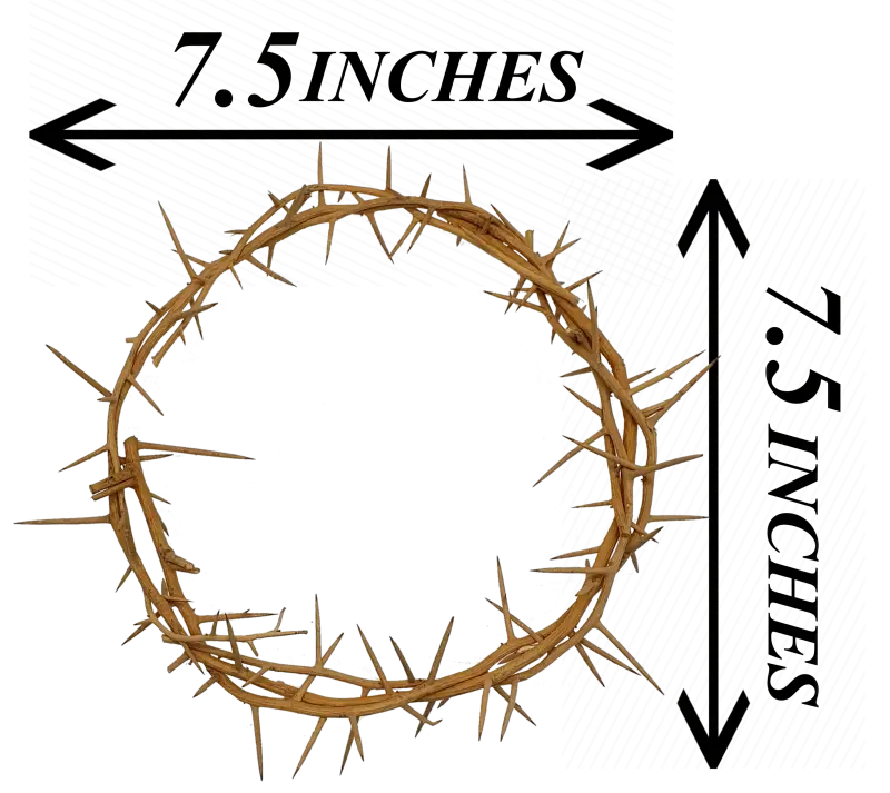Jerusalem authentic handmade crown of thorns from the holy land 7.5 inch