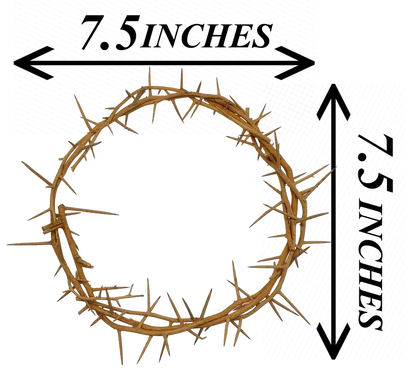 Jerusalem authentic handmade crown of thorns from the holy land 7.5 inch