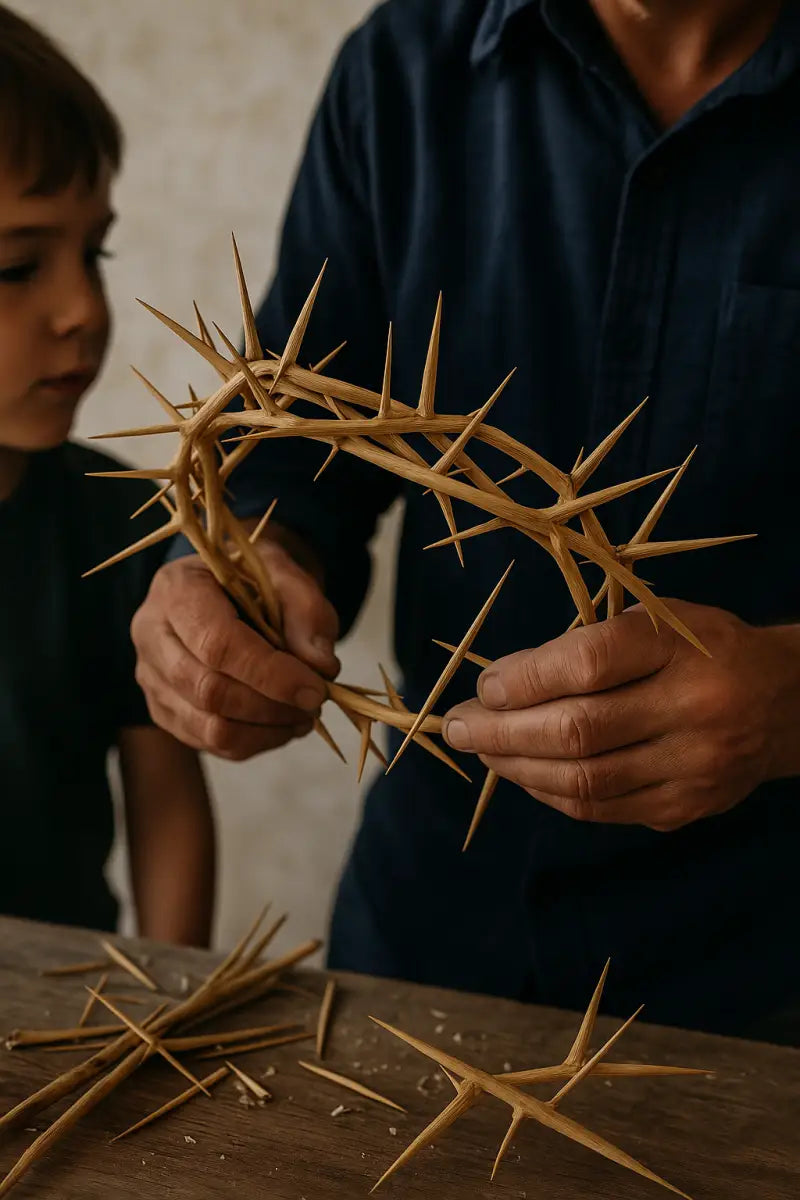 Jerusalem authentic handmade crown of thorns from the holy land 7.5 inch