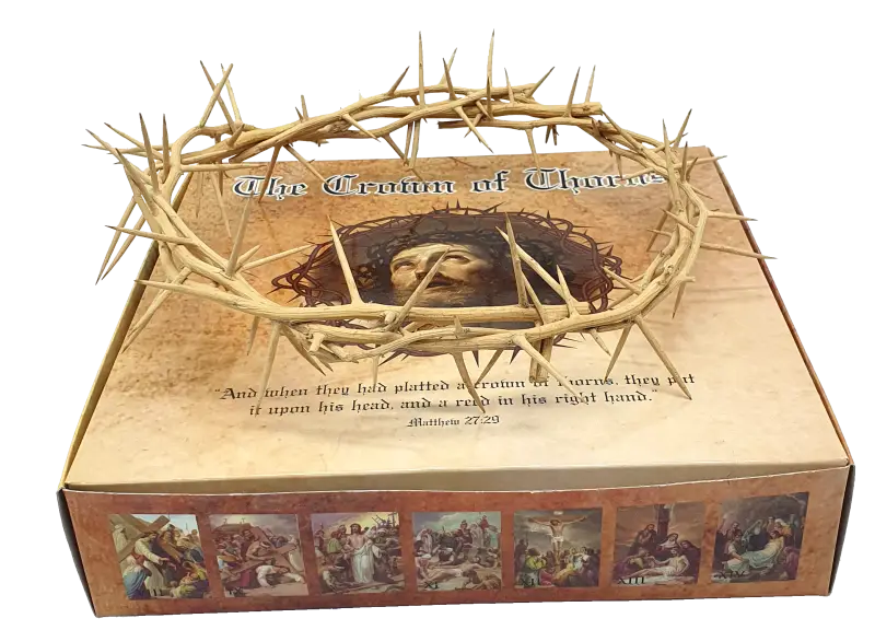 Jerusalem authentic handmade crown of thorns from the holy land 7.5 inch