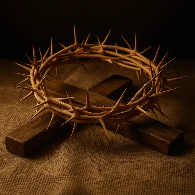 Jerusalem authentic handmade crown of thorns from the holy land 7.5 inch