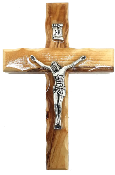 Jerusalem olive wood catholic cross handcrafted