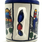 Large Handmade Ceramic Mug for Tea and Coffee - Authentic Hebron Pottery by Palestinian Artisans - Zuluf