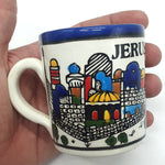 Large Handmade Ceramic Mug for Tea and Coffee - Authentic Hebron Pottery by Palestinian Artisans - Zuluf