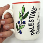 Large Handmade Ceramic Mug for Tea and Coffee - Authentic Hebron Pottery by Palestinian Artisans - Zuluf