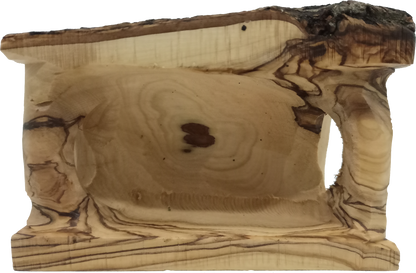 Hand-Carved Olive Wood Mini Tabletop Cave Stable Nativity from Bethlehem