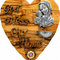 Madonna and Child Heart Plaque with Holy Water Font, Olive Wood Authentic, Bethlehem 7.9 inch