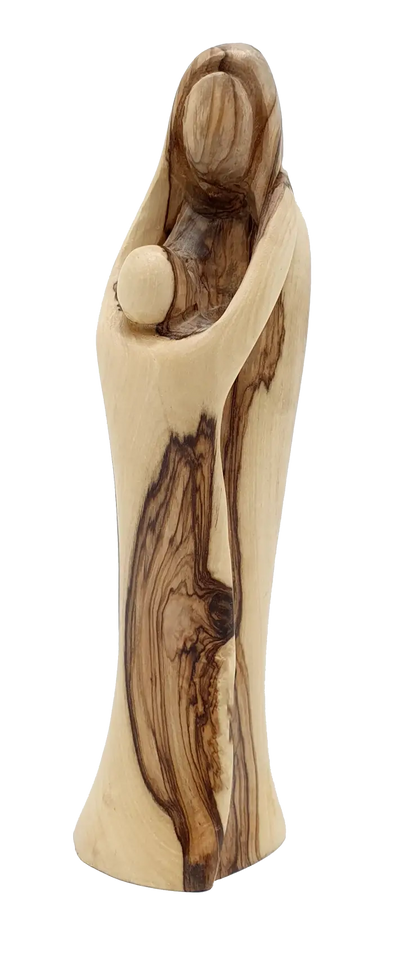 Mary and baby jesus handcrafted olivewood statue by zuluf 7.2 inches