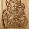 Mary and Baby Jesus Olive Wood Magnet – “Jerusalem” Engraved