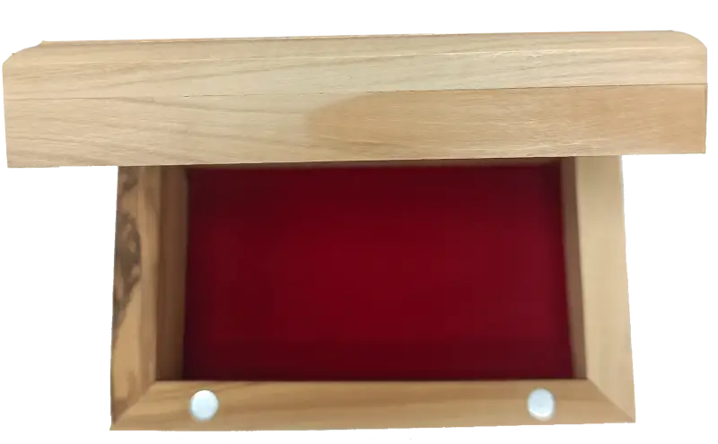 Medium olive wood rectangular keepsake box – handcrafted in bethlehem 3 engraved designs including blank 4.3 x 2.75 2